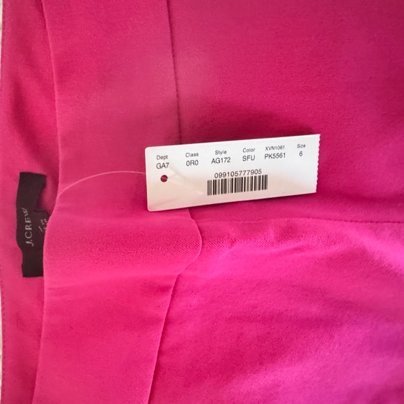 J.CREW MINNIE PANT IN FUSHIA PINK - Picture 3 of 3